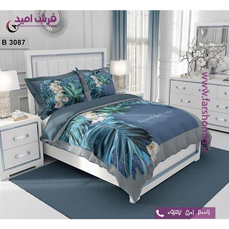 ست روتختی طرح گل 6 تکه اولدوز برگ و گل کد B 3087