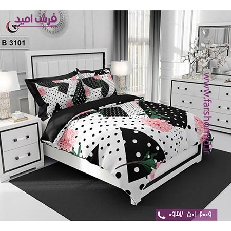 ست روتختی طرح گل 6 تکه اولدوز هندسی و شاخه گل کد B 3101