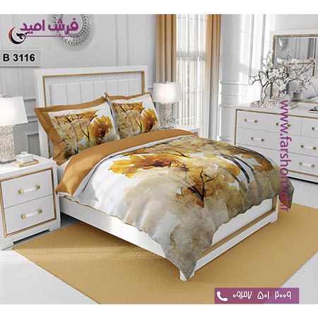 ست روتختی طرح گل 6 تکه اولدوز گل آبرنگ کد B 3116