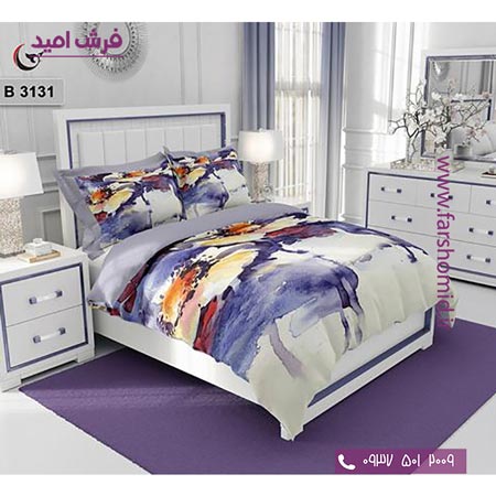 ست روتختی طرح گل 6 تکه اولدوز گل آبرنگ کد B 3131