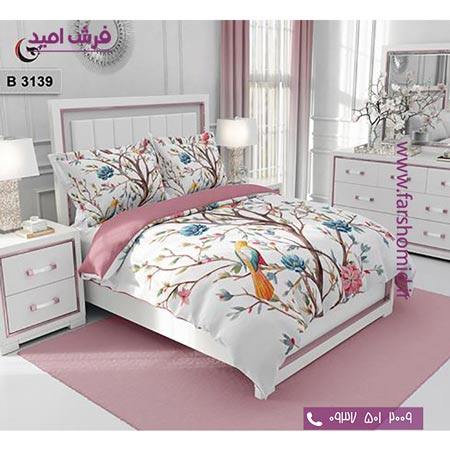 ست روتختی طرح گل 6 تکه اولدوز گل و پرنده کد B 3139