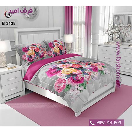 ست روتختی طرح گل 6 تکه اولدوز گل های رنگی کد B 3138