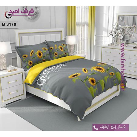 ست روتختی طرح گل 6 تکه اولدوز گل آفتابگردان کد B 3170