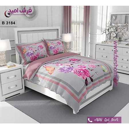 ست روتختی طرح گل 6 تکه اولدوز گل و پروانه کد B 3184