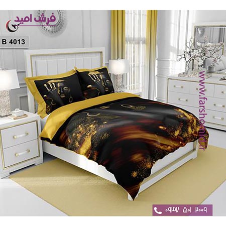 ست روتختی طرح هنری و برند 6 تکه اولدوز زن سیاه پوست کد B 4013