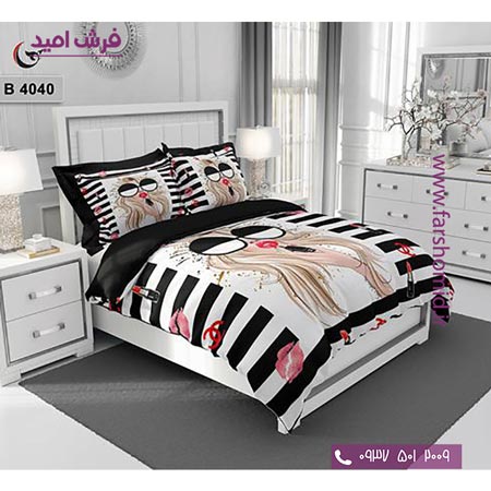 ست روتختی طرح هنری و برند 6 تکه اولدوز لوازم آرایشی کد B 4040