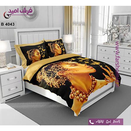 ست روتختی طرح هنری و برند 6 تکه اولدوز زن و پروانه کد B 4043