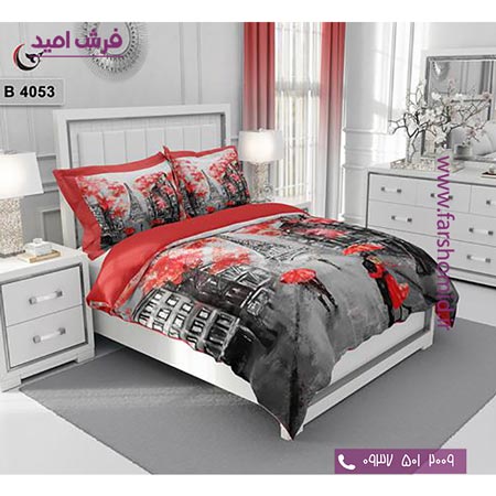 ست روتختی طرح هنری و برند 6 تکه اولدوز خیابان های پاریس کد B 4053