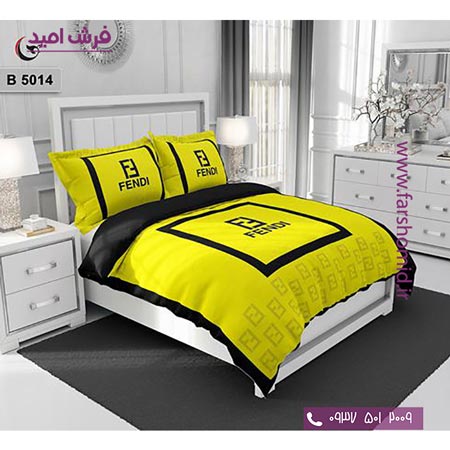 ست روتختی طرح هنری و برند 6 تکه اولدوز فندی کد B 5014