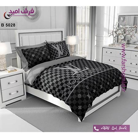 ست روتختی طرح هنری و برند 6 تکه اولدوز لویی ویتون ( ال وی LV ) کد B 5028