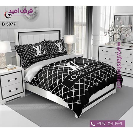 ست روتختی طرح هنری و برند 6 تکه اولدوز لویی ویتون LV کد B 5077
