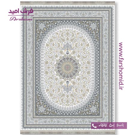 فرش ماشینی 700 شانه 8 رنگ طرح 802005 کرم فرش آرشام