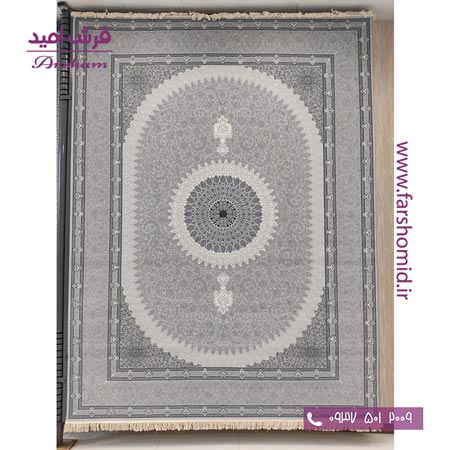 فرش ماشینی 700 شانه 8 رنگ طرح 804101 سیلور فرش آرشام