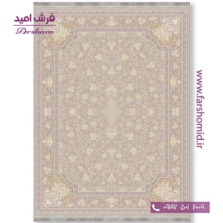 فرش ماشینی 1200 شانه 8 رنگ برجسته 10201 کرم آرشام
