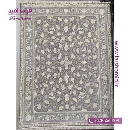 فرش ماشینی 1200 شانه 8 رنگ برجسته 10102 نسکافه ای آرشام