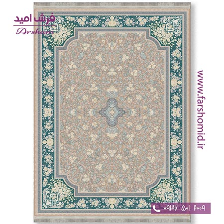 فرش ماشینی 1200 شانه 8 رنگ برجسته 10203 کرم آرشام