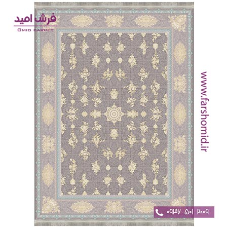 فرش ماشینی 1200 شانه 8 رنگ برجسته 10302 نسکافه ای آرشام