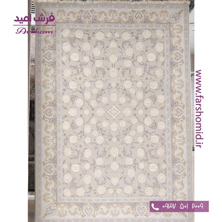 فرش ماشینی 1200 شانه 8 رنگ برجسته 10508 کرم آرشام
