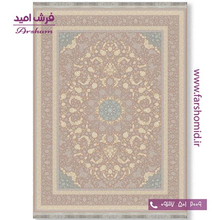 فرش ماشینی 1200 شانه 8 رنگ برجسته 10903 گردویی آرشام
