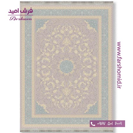 فرش ماشینی 1200 شانه 8 رنگ برجسته 10901 کرم آرشام