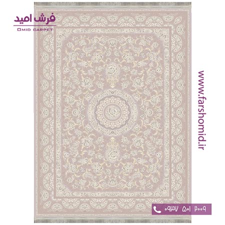 فرش ماشینی 1200 شانه 8 رنگ برجسته 11701  گردویی آرشام