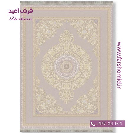 فرش ماشینی 1200 شانه 8 رنگ برجسته 12001 گردویی آرشام