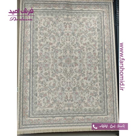 فرش ماشینی 1200 شانه 8 رنگ برجسته 20805 کرم آرشام