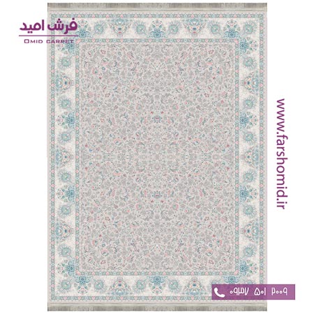 فرش ماشینی 1200 شانه 8 رنگ برجسته 20901 طوسی آرشام
