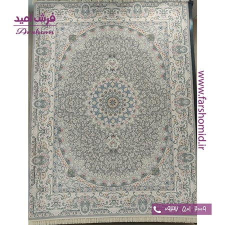 فرش ماشینی 1200 شانه 8 رنگ برجسته 21101 طوسی آرشام