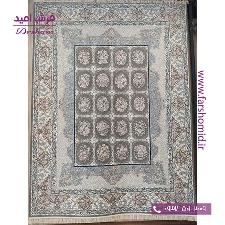 فرش ماشینی 1200 شانه 8 رنگ برجسته 21002 طوسی آرشام