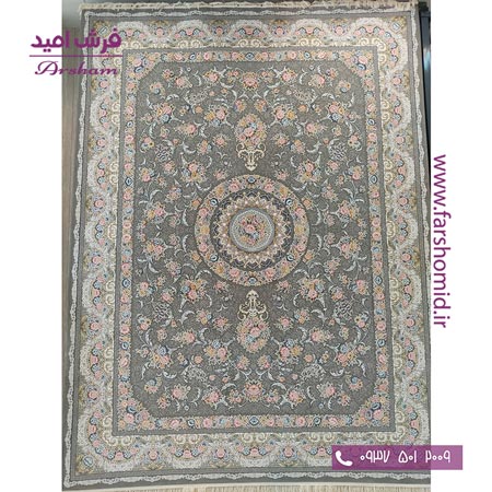 فرش ماشینی 1200 شانه 8 رنگ برجسته 21202 متالیک آرشام