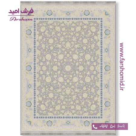 فرش ماشینی 1200 شانه 8 رنگ برجسته 24802 متالیک آرشام