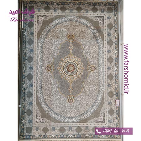 فرش ماشینی 1200 شانه 8 رنگ برجسته 25201 طوسی آرشام