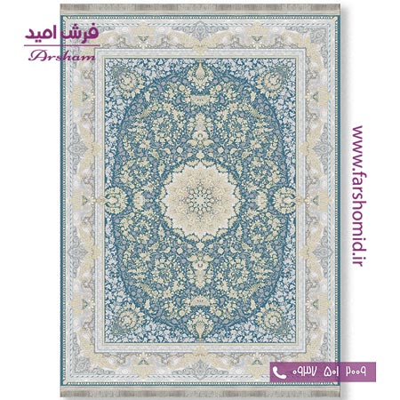 فرش ماشینی 1200 شانه 8 رنگ برجسته 25104 اطلسی آرشام
