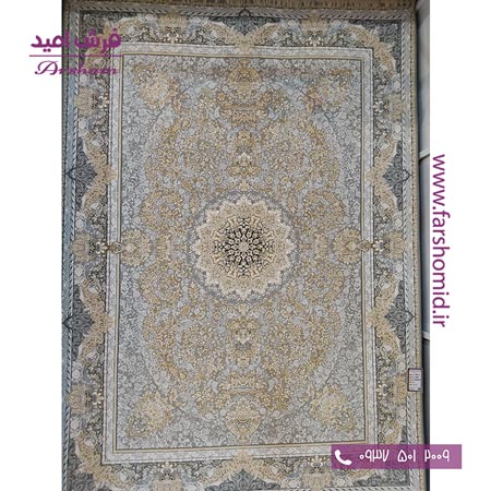 فرش ماشینی 1200 شانه 8 رنگ برجسته 25101 طوسی آرشام