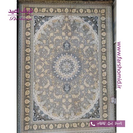 فرش ماشینی 1200 شانه 8 رنگ برجسته 24901 کرم آرشام