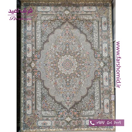 فرش ماشینی 1200 شانه 8 رنگ برجسته 25401 طوسی آرشام