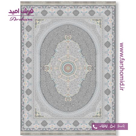 فرش ماشینی 1200 شانه 8 رنگ برجسته 25202 متالیک آرشام
