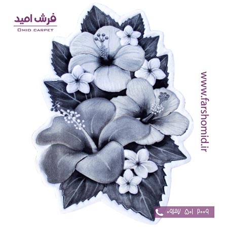 فرش مدرن مستطیل 1 در 1.4 ارکیده طوسی زرباف
