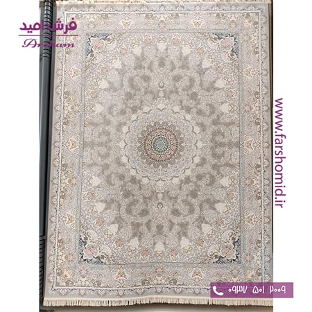 فرش ماشینی 1200 شانه 8 رنگ برجسته 24401 سیلور آرشام