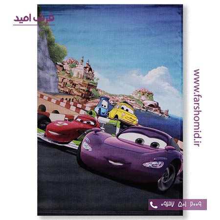 فرش ماشینی طرح دوستان ماشینی 1173 کودک فرش آنا