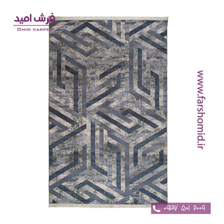 فرش 700 شانه طرح هندسی 100469 کلاریس محتشم