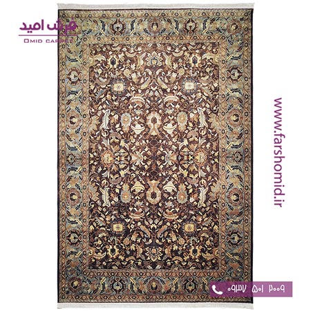 فرش 700 شانه طرح زیرخاکی 100600 کلاریس محتشم