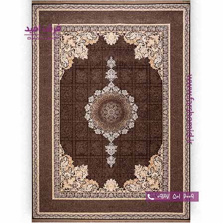 فرش ماشینی 1200 شانه 8 رنگ کلکسیون تورنتو کد 12601 قهوه ای فرش بزرگمهر