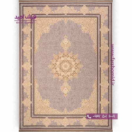 فرش ماشینی 1200 شانه 8 رنگ کلکسیون تورنتو کد 12602 پلاتینی فرش بزرگمهر