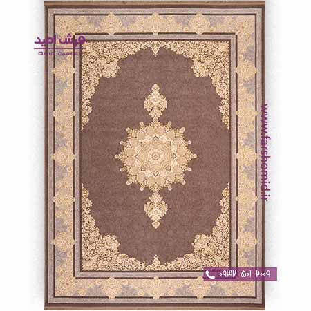 فرش ماشینی 1200 شانه 8 رنگ کلکسیون تورنتو کد 12602 نسکافه ای فرش بزرگمهر