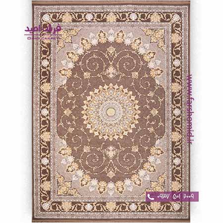 فرش ماشینی 1200 شانه 8 رنگ کلکسیون تورنتو کد 12603 نسکافه ای فرش بزرگمهر