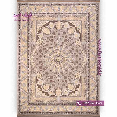 فرش ماشینی 1200 شانه 8 رنگ کلکسیون تورنتو کد 12604 پلاتینی فرش بزرگمهر