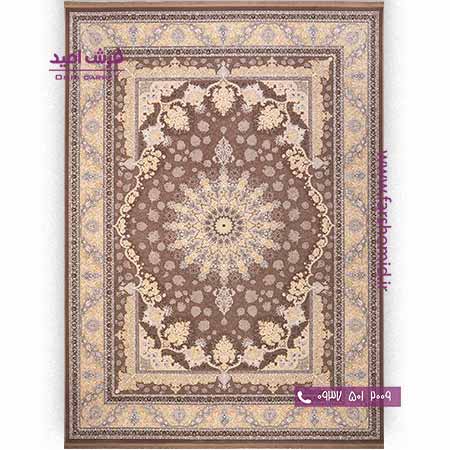 فرش ماشینی 1200 شانه 8 رنگ کلکسیون تورنتو کد 12604 نسکافه ای فرش بزرگمهر
