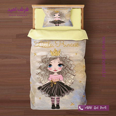 سرویس لحاف روتختی 6 تکه یک نفره اولدوز طرح دختر مو فرفری کد 101229 تمام رنگ